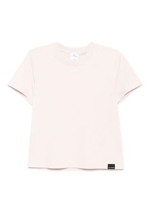Courrèges logo-embroidered T-shirt - Pink