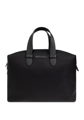 Brioni holdall with logo patch - Black