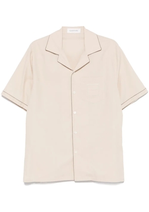 Lanvin logo-patch shirt - Neutrals