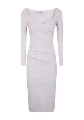 CHIARA BONI La Petite Robe long-sleeve midi dress - White