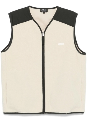 A.P.C. faux-shearling vest - Neutrals