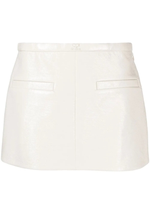 Courrèges high-shine mini skirt - White