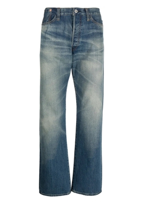 Junya Watanabe MAN Pop-Art patch straight jeans - Blue