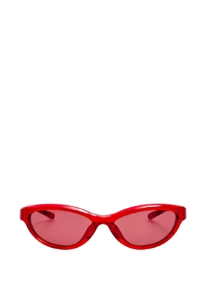 Jacquemus oval-frame sunglasses - Red