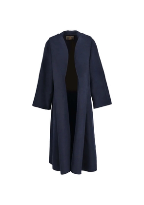 Fendi Pre-Owned wool collar coat - Blue