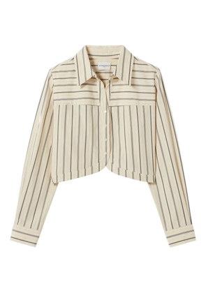 Claudie Pierlot striped-pattern cropped shirt - Neutrals