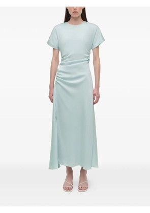 Simkhai Marabella side-gathered maxi dress - Blue