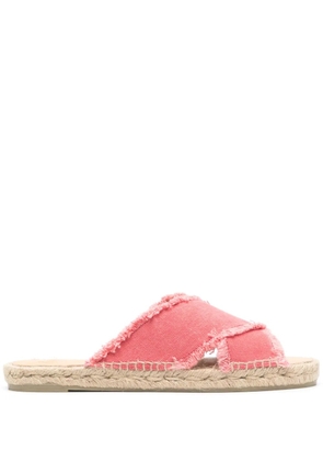 Castañer frayed-detailing canvas espadrilles - Pink