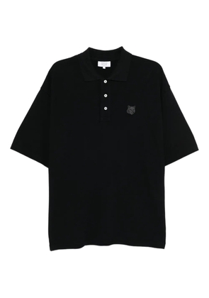 Maison Kitsuné fox-patch polo shirt - Black