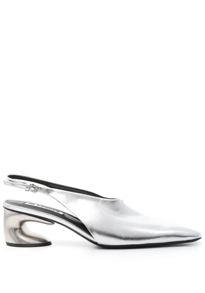 Jil Sander 60mm leather pumps - Silver