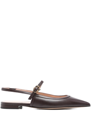 Gianvito Rossi buckle-strap pointed-toe flats - Red