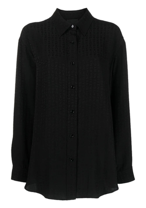 Givenchy logo-print silk shirt - Black