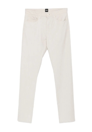 BOSS logo-plaque trousers - Neutrals