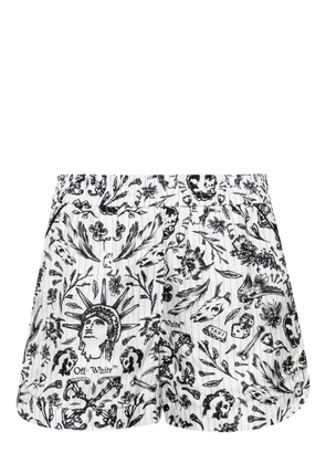 Off-White Tattoo graphic-print pajama shorts