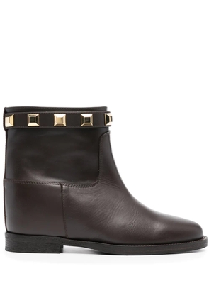 Via Roma 15 Santa Monica leather boots - Brown