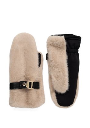 Joseph Ribkoff buckle faux-fur gloves - Neutrals