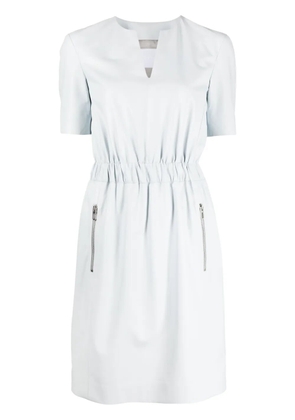 Drome elasticated short sleeved dress - Blue