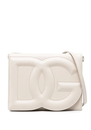 Dolce & Gabbana DG Logo leather cross body bag - Neutrals