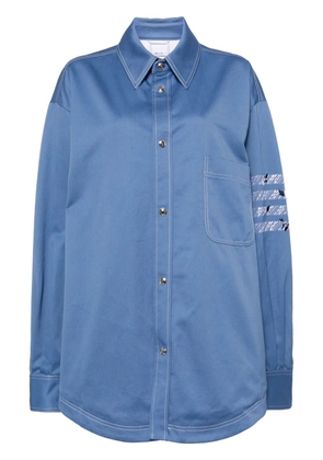 Thom Browne contrast-lining cotton jacket - Blue