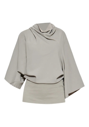 Rick Owens draped cowl-neck top - Grey