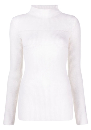 MSGM mock-neck knitted top - White