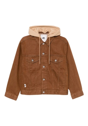 CHOCOOLATE logo-patched denim jacket - Brown
