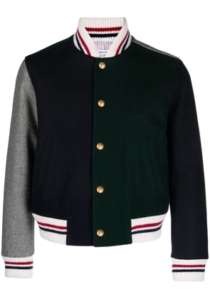 Thom Browne colour-block bomber jacket - Green