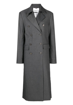 REMAIN notched-lapel double-breasted coat - Grey
