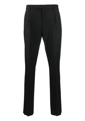 Lardini pressed-crease tapered-leg trousers - Black