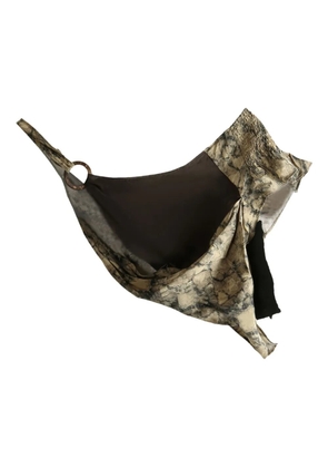 YANGKEHAN floral-print halterneck top - Neutrals