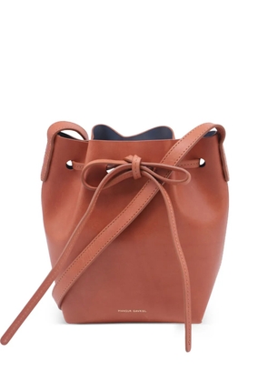 Mansur Gavriel mini leather bucket bag - Brown