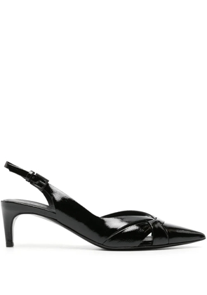 Del Carlo 60mm slingback leather sandals - Black