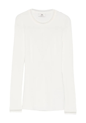 Elisabetta Franchi ribbed top - Neutrals