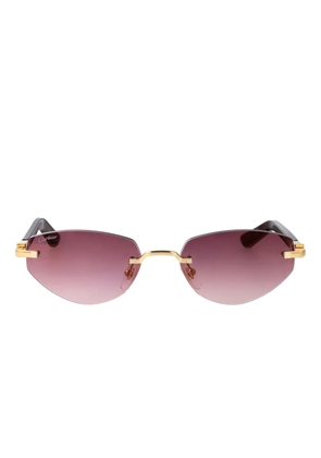 Cartier Eyewear geometric-frame sunglasses - Brown