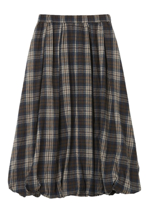 b+ab tartan pocket midi skirt - Brown