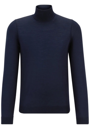 BOSS roll neck knitted sweater - Blue