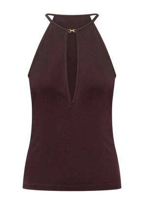 TOM FORD halterneck jersey top - Brown