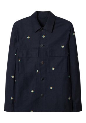Paul Smith embroidered pocket jacket - Blue