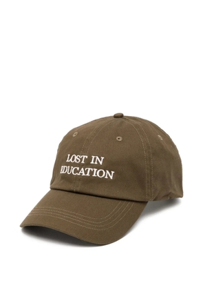 Officine Generale logo-embroidered cap - Green