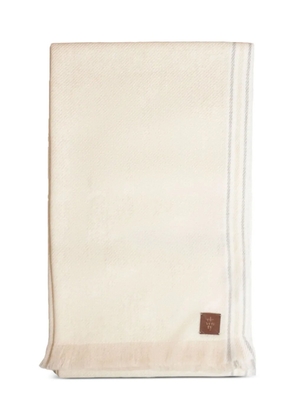 Eleventy fringe-trim wool-silk scarf - Neutrals