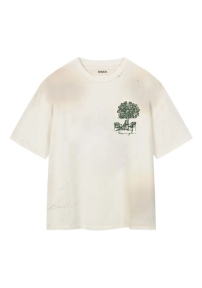 ROUGH. tree-print T-shirt - White