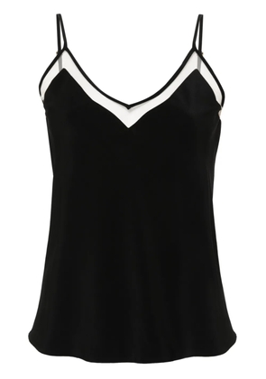 NISSA mesh-panel tank top - Black