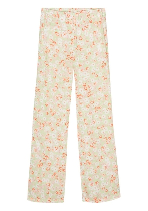 Nº21 low-waist wide-leg trousers - Green
