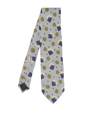 Giorgio Armani Pre-Owned geometric-print silk tie - Grey
