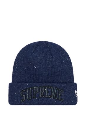 Supreme New Era Metallic Arc beanie hat - Blue