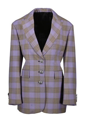 Rabanne checked blazer - Purple