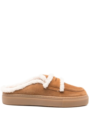 Inuikii shearling strap mules - Brown