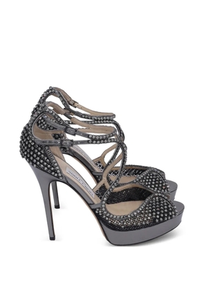 Jimmy Choo Pre-Owned 2021 Falcon embellished sandals - Silver