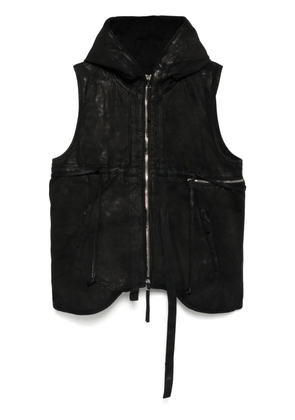 Boris Bidjan Saberi padded hooded vest - Black