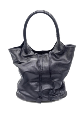 Vic Matie drawstring leather tote bag - Black